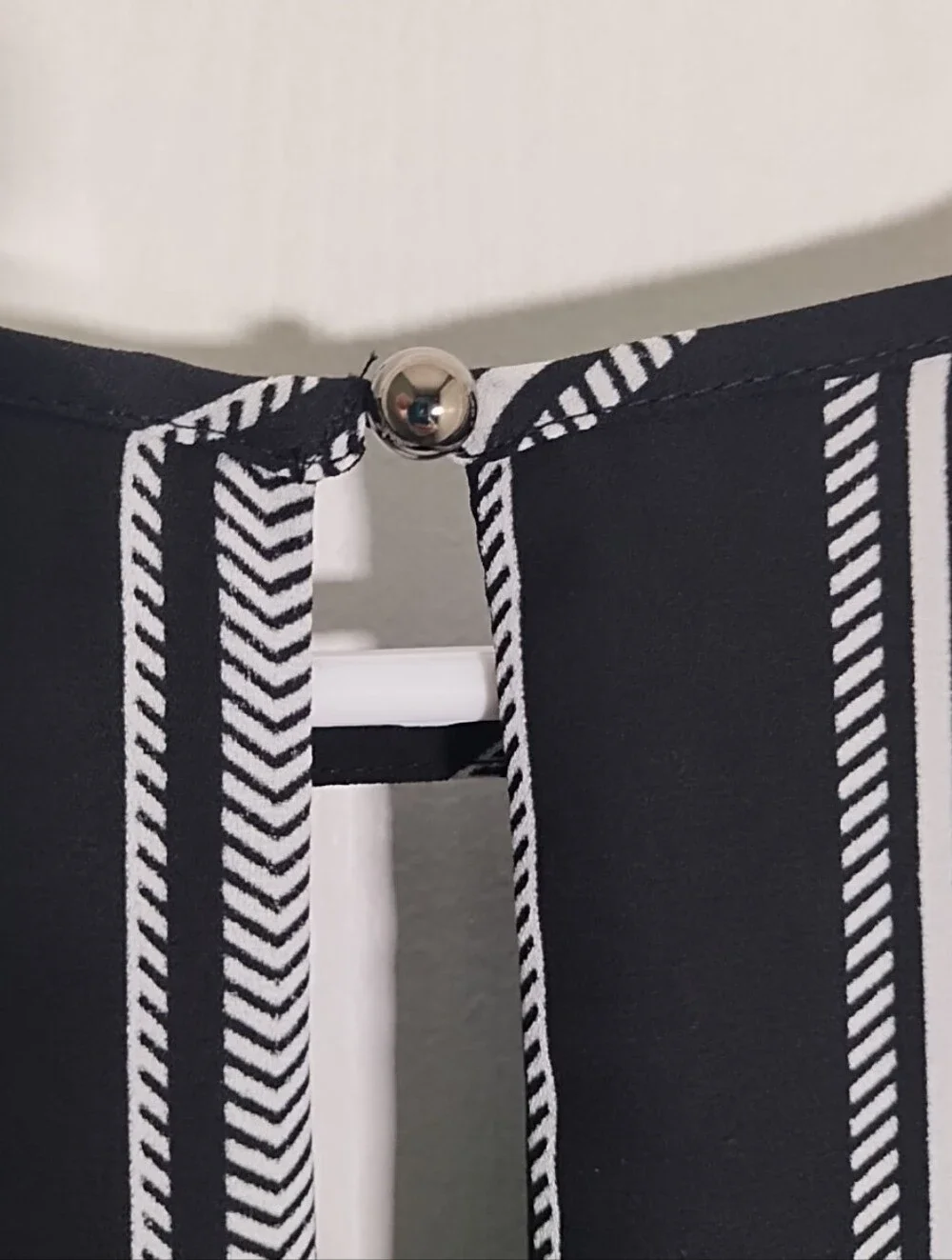 Candie's Halter Mini Shift Dress XL  Keyhole Black & White Striped Lined Flowy